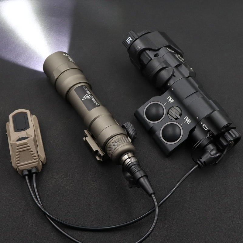 LThyzszb Tactical Dual Remote Pressure Switch Compatible with Crane Laser & SF M300/340/M600/640DF Weapon Lights and Lasers (Crane Laser Plug-Tan) - Image 3